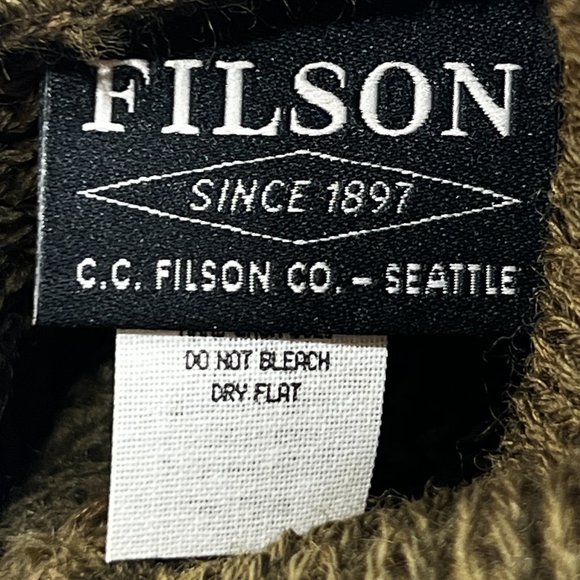 Filson Virgin Wool Knit Cuff Otter Green Watch Cap Beanie USA 11030235 New NWT - Picture 5 of 6